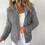 Γυναικείο τζάκετ με επένδυση Sherpa Fleece και κουκούλα – Ζεστό, oversized, με τσέπες, 4