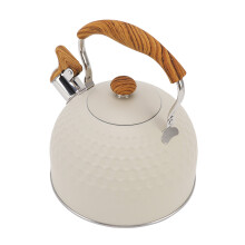 2.5L White Stainless Steel Whistling Kettle with Heat Insulation Handle