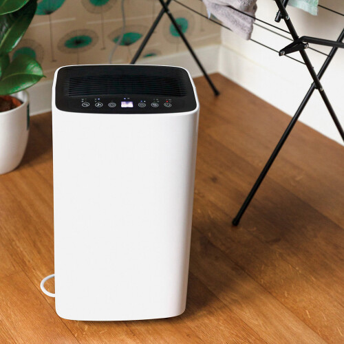 Smart Dehumidifier 12l/d White Hepa For Moisture Mould Extraction 3 Modes 185W 1