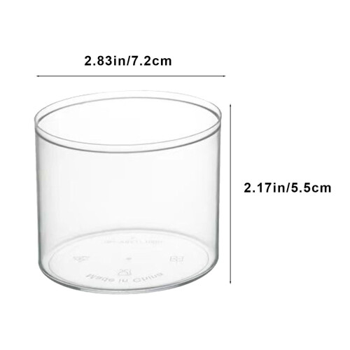 200ml Thick Plastic Transparent Disposable Dessert Cups for Jelly Pudding Cake Parfaits - 10 Pack 2