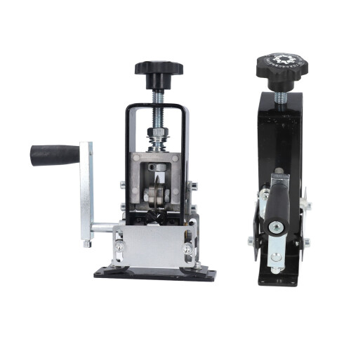 Adjustable Feed Panel, Dual Operation Ways with Wire Stripper Machine with Hand Crank, Manual Wire Stripping Machine Hand Crank and Drill Powered, 1