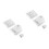 2Sets Roller Blind Vervangingskit Met ABS En Aluminium, Wit, 7