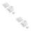 2Sets Roller Blind Vervangingskit Met ABS En Aluminium, Wit, 8