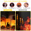 3-pak Halloween flammeløse lys, 2700K varm orange, timer 4