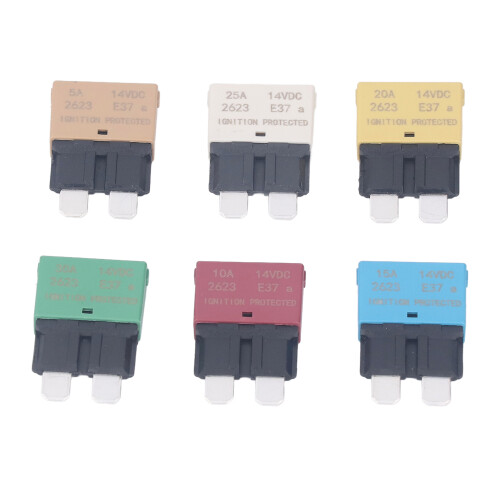 Self Resetting Fuse for12V DC Systems, Overcurrent Protection Circuit Breakers with ATC ATO Compatibility, UL Certified Ignition Protected Low 1