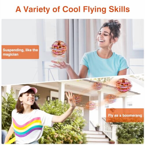 Flying Orb Ball2025 – Χειροκίνητο μίνι παιχνίδι drone, περιστρεφόμενη κοσμική σφαίρα, 1