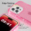 Capa protetora resistente a impactos, anti-queda, tripla camada, transparente, compatível com iPhone 15, rosa cristal. 8