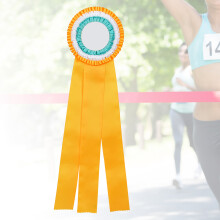 Elegant Ribbon Rosette Badge Pin Award