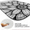 3D Flower75Αντιολισθητικό χαλί μπάνιου με αφρό μνήμης: Απορροφητικό, στεγνώνει 4