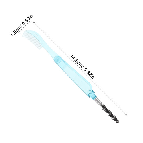 Double-ended Folding Eyelash Comb 14.80X1.50X0.60CM Blue 1