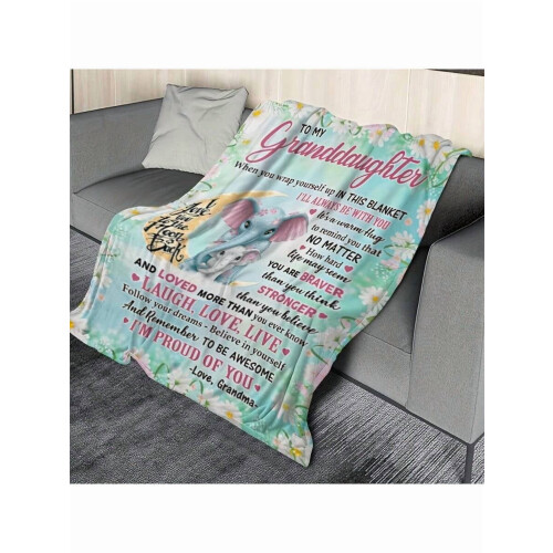 Flannel Throw Blanket Personalized Soft Grass Green 2