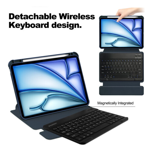 Capa giratória premium compatível com iPad Pro de 11 polegadas com teclado - Suporte ajustável em 360, design fino e leve. 1