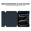 Capa giratória premium compatível com iPad Pro de 11 polegadas com teclado - Suporte ajustável em 360, design fino e leve. 4