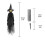 Σετ 3 τεμαχίων μάγισσες με φωτισμό για το Halloween, πασσάλους κήπου με λαμπερή κεφαλή, 3