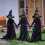 Σετ 3 τεμαχίων μάγισσες με φωτισμό για το Halloween, πασσάλους κήπου με λαμπερή κεφαλή, 4
