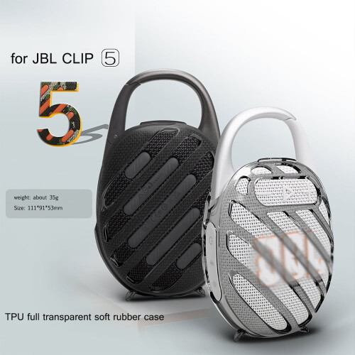 Capa protetora de TPU compatível com as caixas de som JBL CLIP5 com Bluetooth, capa protetora macia e resistente a arranhões. 1