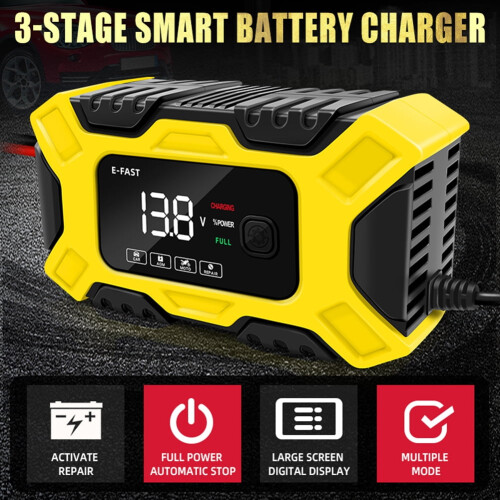 12V24V Έξυπνος Αυτόματος Φορτιστής Μπαταρίας Αυτοκινήτου με Εκκινητή Pulse Repair6A Agm/Gel 1