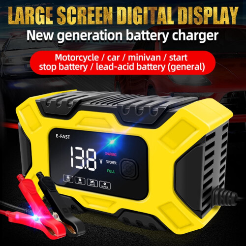 12V24V Έξυπνος Αυτόματος Φορτιστής Μπαταρίας Αυτοκινήτου με Εκκινητή Pulse Repair6A Agm/Gel 2
