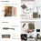 Σετ τσάντας Hobo Crossbody από δέρμα με στάμπα Hibiscus Palm Leaf και πορτοφόλι για γυναίκες, 2