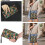 Σετ τσάντας Hobo Crossbody από δέρμα με στάμπα Hibiscus Palm Leaf και πορτοφόλι για γυναίκες, 3