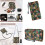 Σετ τσάντας Hobo Crossbody από δέρμα με στάμπα Hibiscus Palm Leaf και πορτοφόλι για γυναίκες, 4