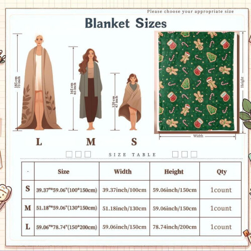 Christmas Gingerbread Man Fleece Throw Blanket 1