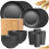 16-Piece Plastic Tableware Set - Drop-Resistant Dishwasher Safe Bowl/Plate/Cup for Household/Picnic, Solid Color Dinnerware (Black) 2