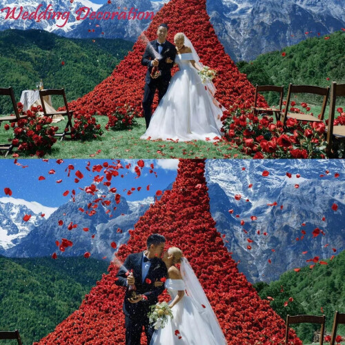 Silk Rose Petals Dark Red 2200 PCS 1