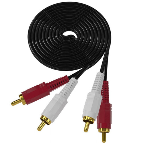 2RCA αρσενικό βύσμα σε 2RCA αρσενικό προσαρμογέα μουσικής, ήχου και βίντεο AV AUX 2
