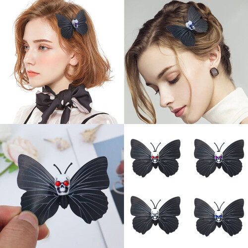 Fermaglio per capelli da donna con fiocco a forma di teschio, 12 cm 1