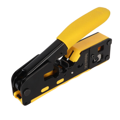 Ethernet Crimp Tool, All-in-one Pass Through RJ45Connector Crimper For CAT5e, CAT6e, CAT7e, Multi-Function Mini Tool Pliers With Accurate Stripping 1