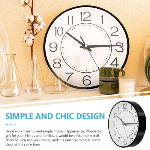 Unique Wall Clock Room Wall-mounted Clock Office 20x20x4cm Black 1