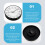 Unique Wall Clock Room Wall-mounted Clock Office 20x20x4cm Black 7