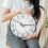 Unique Wall Clock Room Wall-mounted Clock Office 20x20x4cm Black 8