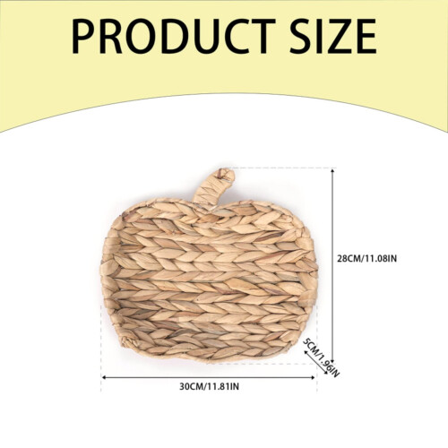 Clearance Woven Pumpkin & Willow Tray – Multi-Function Desktop Storage Organizer, Compatible with Home/Office Decor 2