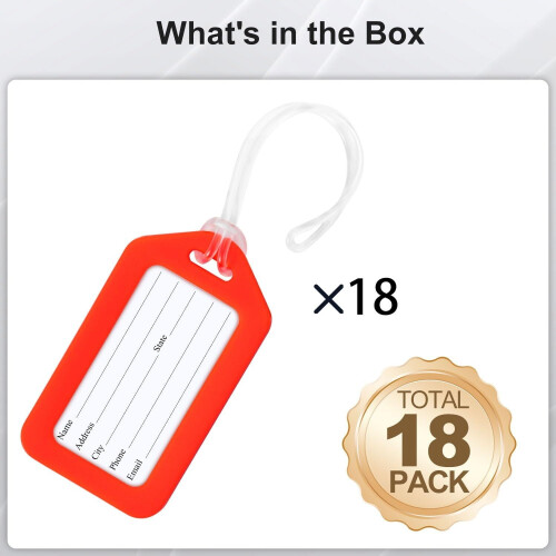 Sodsay Bagageetiketter för Resväskor 18-pack 1