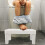 Bathroom Footstool Toilet Step Stool PP White Anti-slip 1Pack 8