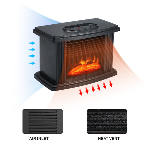 Indoor Embedded Electric Fireplace with Energy Saving Technology, Multi-Function Flame Heater for Home Decor, Portable Heater with Adjustable 1