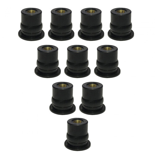 Rubber Motorcycle Windshield Accessories Windscreen Nuts Accessory 10x M6 2