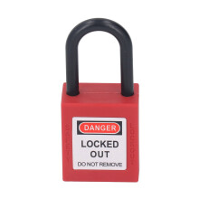 38mm Nylon Lockout Tagout Lock Safety Padlock Dustproof Energy Isolated 2 Keys