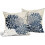 Fodere per cuscini floreali blu scuro, set da 2 pezzi, 45x45 cm (18x18 pollici). 2
