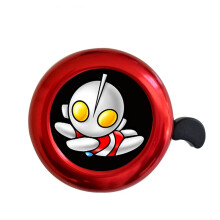 (Red Ultraman) Aluminum Bicycle Bell Bicycle Accessories, Bike Loud And Clear Sound