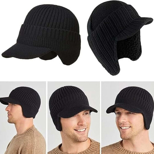 Σκουφάκι Cozy Head, σκουφάκι Cozyhead με ελαστική ζεστή προστασία αυτιών, μαλακό πλεκτό 1
