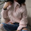 KDFJPTH Women's Long Sleeve Solid Sweater Pink 2