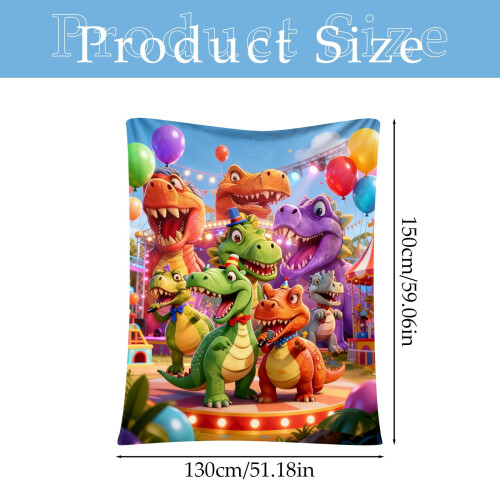 Dinosaur Throw Blanket 3D Print Soft Blanket for Kids 1