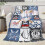 Baseball Pattern Throw Blanket Soft Warm 50x60 Inch 5