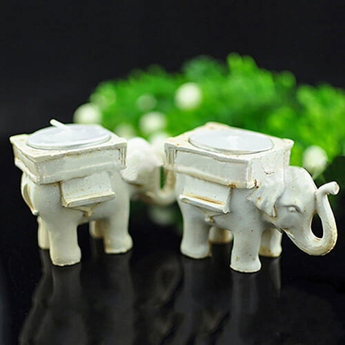 Μπομπονιέρα γάμου διακόσμηση σπιτιού Lucky Elephant Tea Light Κηροπήγιο Κηροπήγιο 2