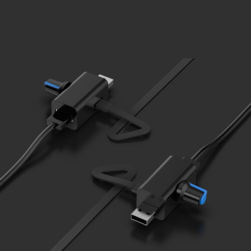 FEAMOS TypeC UsbC LED-lys justerbar 8-farvet TypeC natlampe til bilcomputer og 2