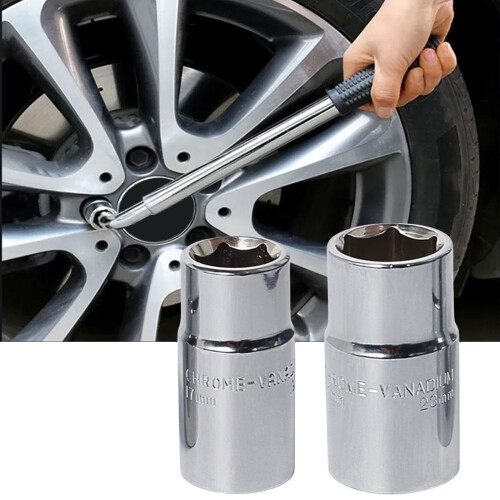 Κλειδιά υποδοχής ελαστικών 17/19mm και 21/23mm με 2 κεφαλές για συντήρηση αυτοκινήτου, 1