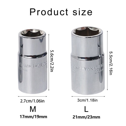 Κλειδιά υποδοχής ελαστικών 17/19mm και 21/23mm με 2 κεφαλές για συντήρηση αυτοκινήτου, 2